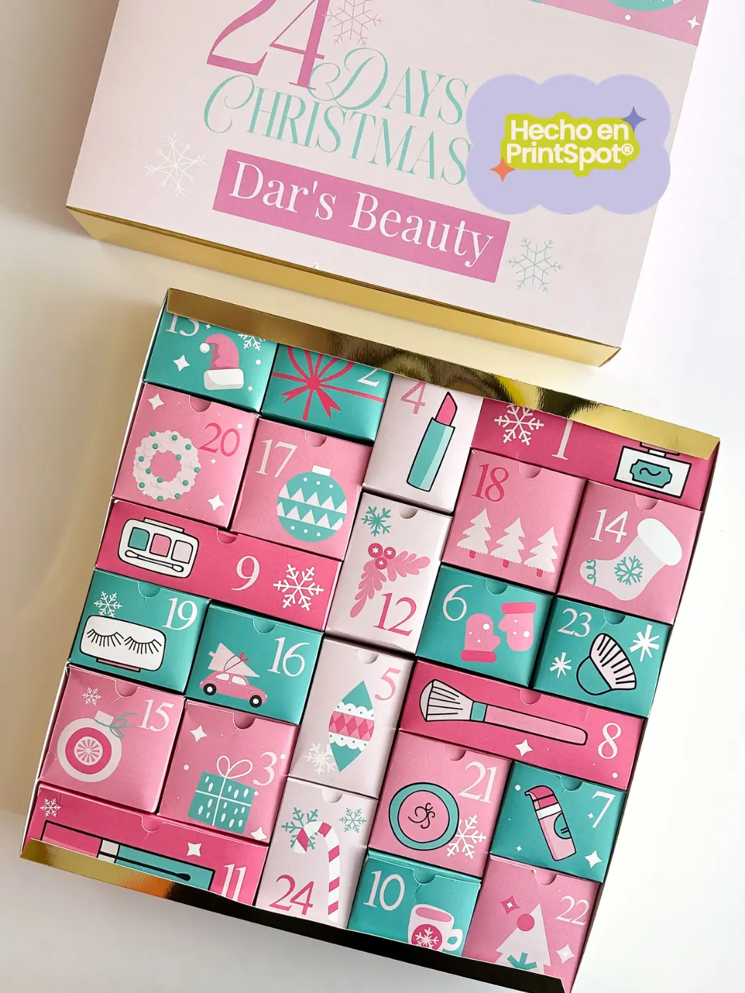 Pack x12 | Caja Adviento Cuadrada (24 Días)
