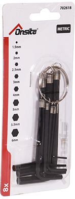 Llave Allen mm  8 Piezas ONSITE 702618-main-image