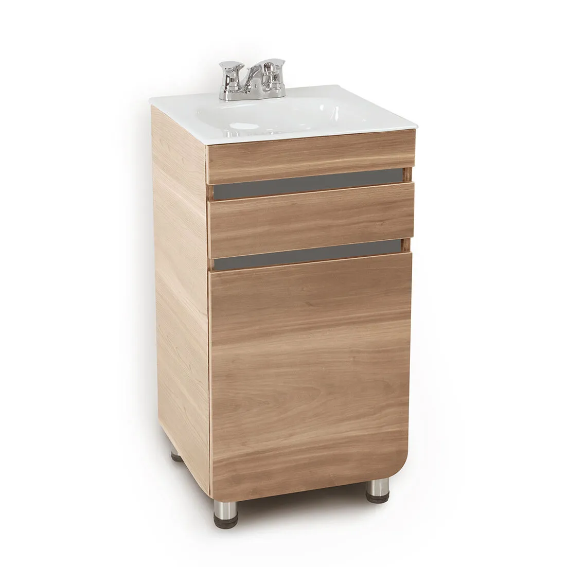 Mueble Con Lavamanos Aluvia 45 CM Blanco Con Accesorios I.S CORONA-main-image