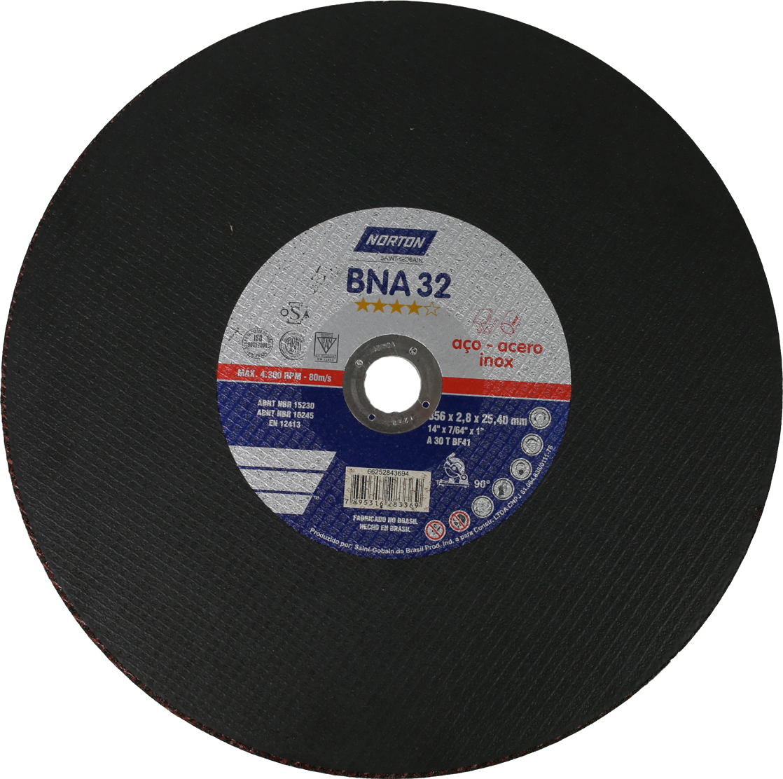 Disco Corte Metal 14x7/65x1 CP BNA32 NORTON