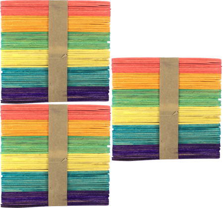 Paletas de Madera de Colores 150