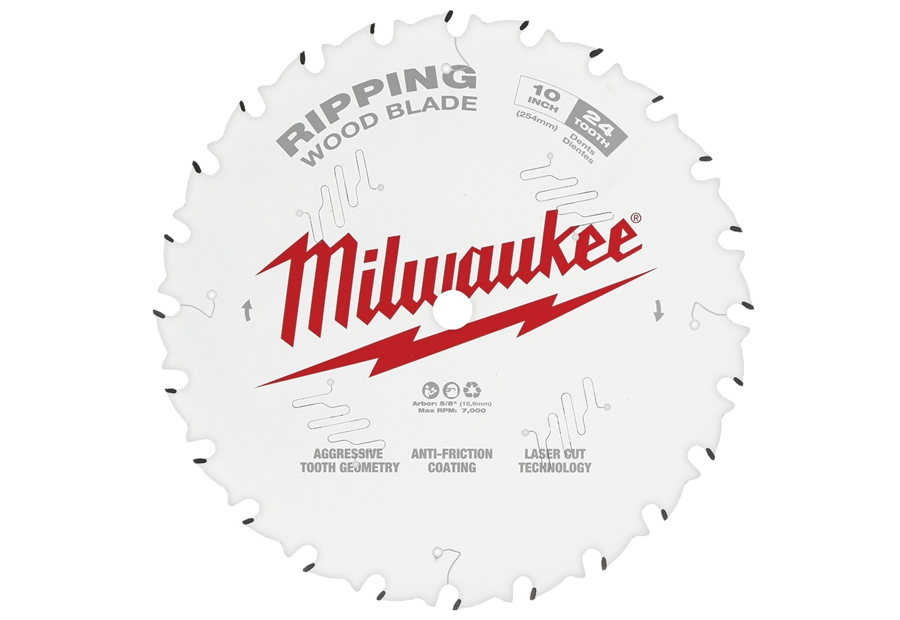 Disco para Sierra Circular 10'' 24D MILWAUKEE 48-40-1020-main-image