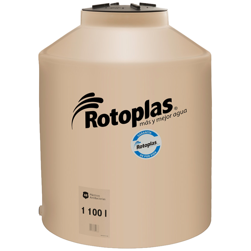 Tinaco 1,100 Litros Beige Tricapa ROTOPLAS