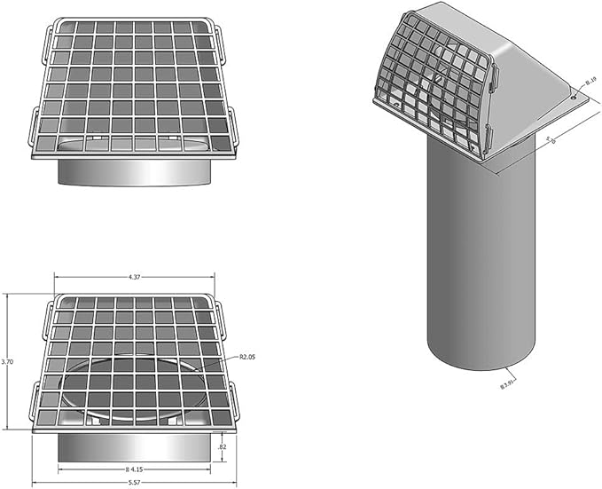 Extractor De Aire De Plástico Para Secadora MV4